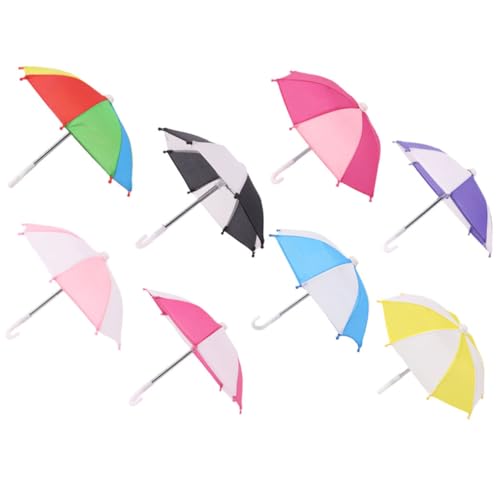 ERINGOGO Puppenregenschirme Wetterfeste Regenschirmdekoration Für Kreative Puppenzubehör Mit Bunten Designs Farben von ERINGOGO