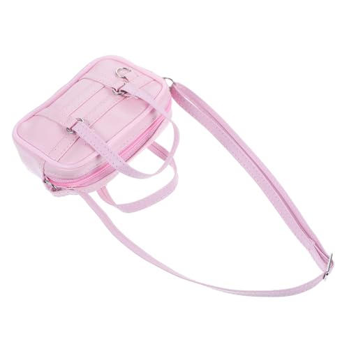 ERINGOGO Puppenrucksack Modell Einer Mini-Umhängetasche Puppenhaus-Handtasche Puppen kleiderschränke puppenkleiderschrank Puppenhandtasche Mini-Einkaufstasche Mini-Puppentasche Rosa von ERINGOGO