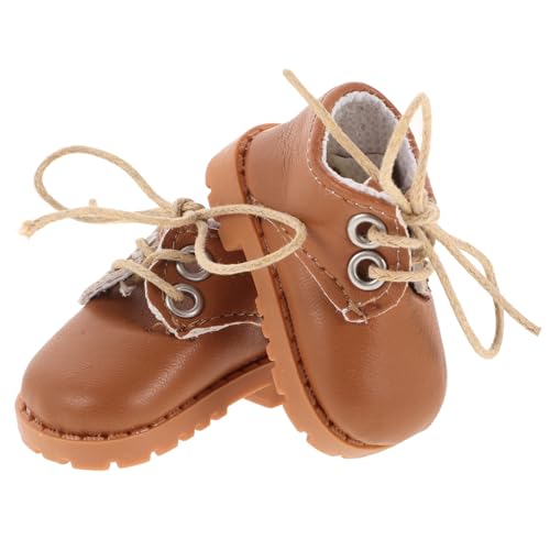 ERINGOGO Puppenschuhe Puppenstiefel Mini-Fingerschuhe Zwergenschuhe Niedliche Elfenschuhe Pu-Leder Minischuhe Spielzeug-Turnschuhe Sportschuhe Puppenzubehör Für 15–20 cm Große Puppen von ERINGOGO