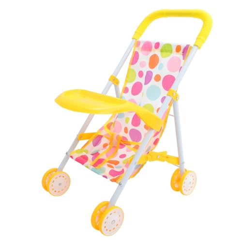 ERINGOGO Puppenwagen Mini Kuscheltier puppenaugen spielzeuge -Kinderwagen für Puppen Partyspiele Kinderwagen Puppe süßer Kinderwagen Spielhauszubehör Eisenrahmen von ERINGOGO