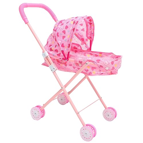 ERINGOGO Puppenwagen Zubehör Liebeswagen Kleinkindspielzeug Babyspielzeug Babypuppe Mini Puppen Kinderwagen Modell Sensory Puppe Jogging Kinderwagen Mikro Layout Ornament von ERINGOGO