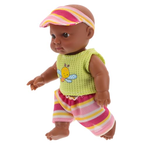 ERINGOGO Realistische Puppe aus Weichem Vinyl Kleine Schwarze Vinyl Babypuppe Flexible und Niedliche Sammlerpuppe für Kleinkinder und Puppenliebhaber ERINGOGO Realistische Puppe aus Weichem Vinyl Kleine Schwarze Vinyl Babypuppe Flexible und Niedliche Sammlerpuppe für Kleinkinder und Puppenliebhaber von ERINGOGO