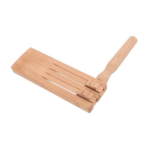 ERINGOGO Resonanzboden aus Holz Holzratsche Rhythmusspielzeug Kinder musikspielzeug Sicherheitsspielzeug aus Holz holzspielzeug Traditionelle Matraca-Rassel lauter Hersteller hölzern Beige von ERINGOGO