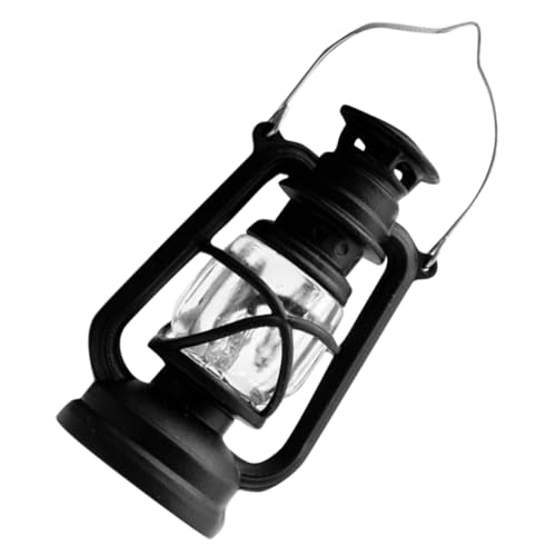 ERINGOGO Retro-petroleumlampe Petroleumlicht Schmücken Miniatur-Retro-Lampe Mikro-landschaftslicht Batterie Für Lichterketten Campinglaterne Wiederaufladbar Halloween- Black Pp von ERINGOGO