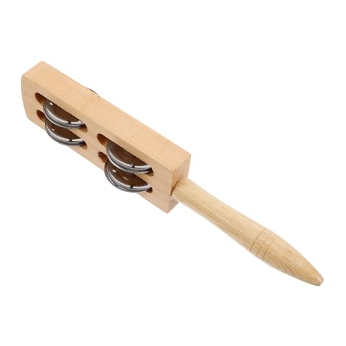 ERINGOGO Schellenstab Percussion Instrument Holzgriff Handheld Jingle Bells Musikspielzeug Rhythmusfördernd für Musikalische Früherziehung und Hörentwicklung ERINGOGO Schellenstab Percussion Instrument Holzgriff Handheld Jingle Bells Musikspielzeug Rhythmusfördernd für Musikalische Früherziehung und Hörentwicklung von ERINGOGO
