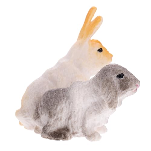 ERINGOGO Simulation Doppelkaninchen Kaninchen Figur Hase Modell Simulation Kaninchen von ERINGOGO