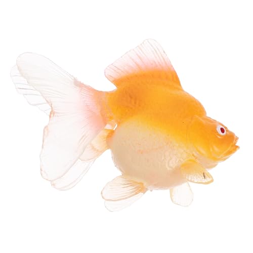 ERINGOGO Simulation Eines Goldfischspielzeugs Miniaturfiguren Zubehör Für Tropische Aquarien Tropisches Fischdekor Winzig Mini-ozeantierfiguren Quallenlampe Klein Aquarium Abs Yellow von ERINGOGO