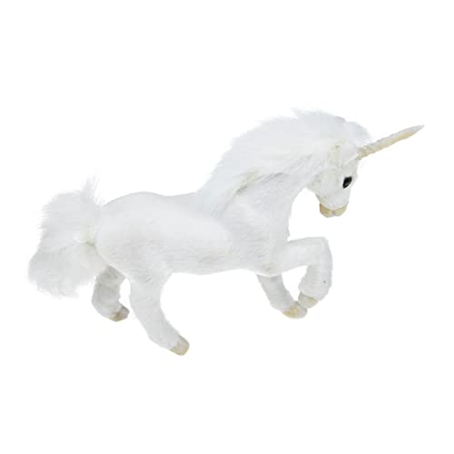 ERINGOGO Simulation Einhorn kunstfell kunstpelz Spielzeug für Kinder Toys Plüsch-Charakterkissen Kuschelkissen Plüsch Schlafzimmer-Schreibtisch-Ornamente Plüsch Einhorn Plastik Weiß von ERINGOGO