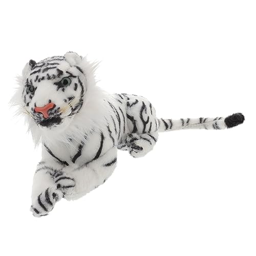 ERINGOGO Simulation Tiger Animal Figures Living Room Decoration spielwaren draußen Toys spielzeuge mit Tieren gefüllte Puppen Stoffpuppen ausgestopftes Tierspielzeug Tiger Weiß von ERINGOGO