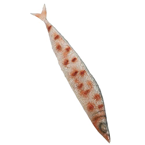 ERINGOGO Simulierter Saury Faux-Fleisch-Modell künstlicher Fisch Simulation Fischfleisch Digitale küchenwaage Fischmodelle säuerliche Verzierung Angelspielzeug Mini-Lebensmittel PVC von ERINGOGO