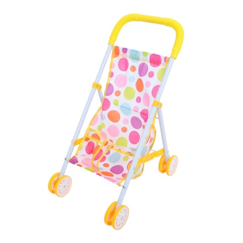 ERINGOGO Spielzeugwagen kinderspielzeug puppenwagen zubehör Puppenwagen faltbar Puppenwagen Aufbewahrung Puppenwagen Puppensachen bewegliches Kinderwagenmodell Polyester Colorful von ERINGOGO