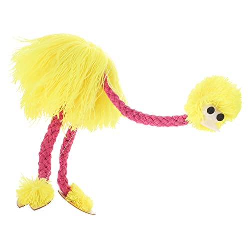 ERINGOGO Straußen Marionette Spielzeug marionetten Puppen funnytoys Handpuppen für Babys Tiere Marionetten Marionette tierische Marionetten interessante Marionetten Kiefernholz Yellow von ERINGOGO