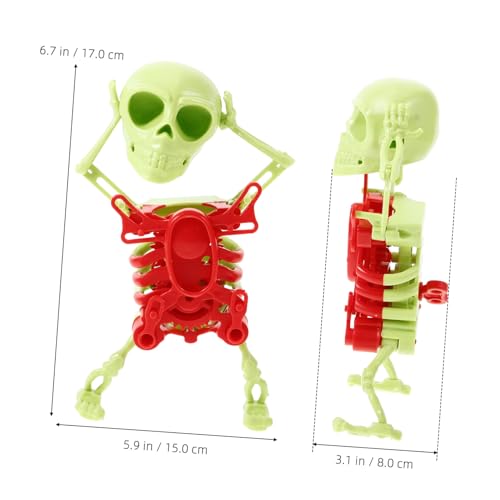 ERINGOGO Tanzendes Skelett aus Robustem Desktop Halloween Party Dekoration Lustiges Dekompressionsspielzeug für Kleinkinder Tragbar und Langlebig Grün-rot ERINGOGO Tanzendes Skelett aus Robustem Desktop Halloween Party Dekoration Lustiges Dekompressionsspielzeug für Kleinkinder Tragbar und Langlebig Grün-rot von ERINGOGO