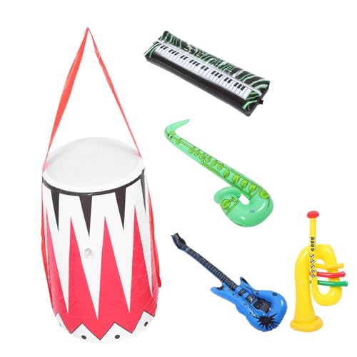 ERINGOGO Aufblasbares Musikinstrumente Für Junge Mädchen Party Zubehör Mit Gitarre Saxophon Trompete Keyboard Und Trommel Für Kindergeburtstage Und Aufführungen Farben Variabel ERINGOGO Aufblasbares Musikinstrumente Für Junge Mädchen Party Zubehör Mit Gitarre Saxophon Trompete Keyboard Und Trommel Für Kindergeburtstage Und Aufführungen Farben Variabel von ERINGOGO