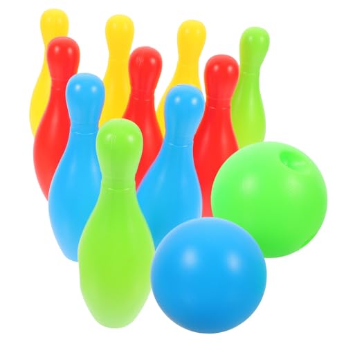 ERINGOGO Teiliges Bowling Set Interaktives Für Eltern Und Flaschen Und Bälle Für Outdoor Aktivitäten Und Kindergeburtstage Farben Zufällig von ERINGOGO