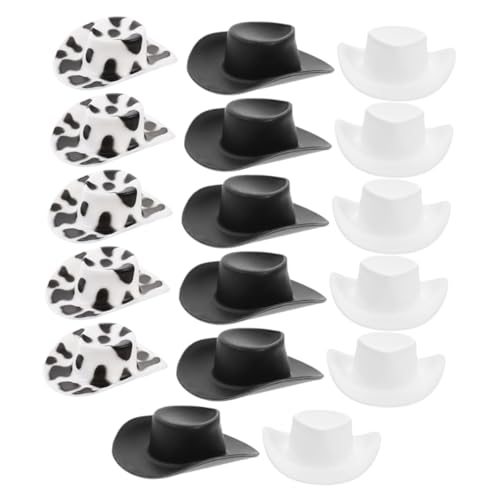 ERINGOGO Teiliges Mini Cowboy Hüte Miniatur Puppenhüte in und Schwarz Weißem Kuhmuster Leicht Dekorativ DIY Zubehör für Puppenhaus Party und Bastelprojekte ERINGOGO Teiliges Mini Cowboy Hüte Miniatur Puppenhüte in und Schwarz Weißem Kuhmuster Leicht Dekorativ DIY Zubehör für Puppenhaus Party und Bastelprojekte von ERINGOGO