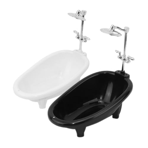 ERINGOGO Teiliges Puppenhaus Badezimmer Set Miniatur Badewanne Und Zubehör Badewanne Für Puppenmöbel Niedliche Dekorative Badewanne Für Kreatives Rollenspiel von ERINGOGO