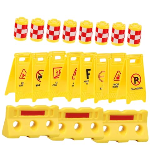 ERINGOGO Teiliges Verkehrszeichen Spielset aus Robustem Kunststoff Inklusive Gelber Schutzbarrieren Förmigen Englischen Warnschildern und Wasserbarrieren Pädagogisches ERINGOGO Teiliges Verkehrszeichen Spielset aus Robustem Kunststoff Inklusive Gelber Schutzbarrieren Förmigen Englischen Warnschildern und Wasserbarrieren Pädagogisches von ERINGOGO
