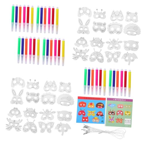 ERINGOGO Tiermasken zum Bemalen für Bastelset mit Stiften Leichte Papier-halbmasken für Faschingsparty Halloween Schulaktivitäten und Kreative Kunstprojekte ERINGOGO Tiermasken zum Bemalen für Bastelset mit Stiften Leichte Papier-halbmasken für Faschingsparty Halloween Schulaktivitäten und Kreative Kunstprojekte von ERINGOGO