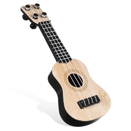 ERINGOGO Ukulele Saitige Gitarre Für Musikinstrument Zur Musikalischen Früherziehung Simulation Ukulele Cremefarbe von ERINGOGO