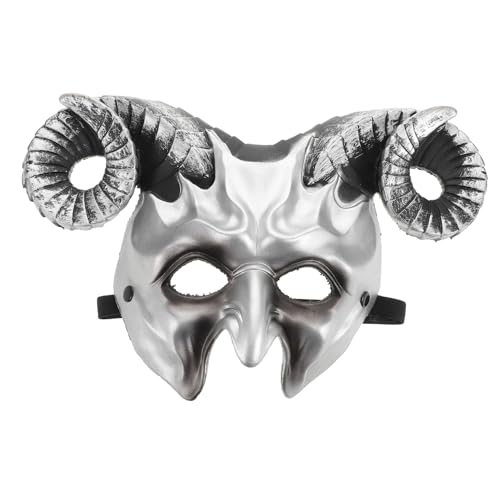 ERINGOGO Urlaubsparty-Maske Kostüm Halloween Ratte hallowen masks haloween mask Hornmaske mundschutzmasken opmasken Maske für Festival Festival-Cosplay-Maske Plastik Silver von ERINGOGO