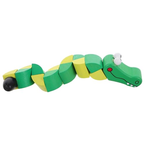 ERINGOGO Alligator Spielzeug Bunte Bausteine ​​Holz Verdrehen Puzzle Hand-Auge Koordination Kinder von ERINGOGO