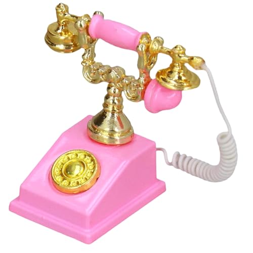 ERINGOGO Vintage Miniatur Telefon Modell Dekoration aus Retro Puppenhaus Zubehör Kleines Miniatur Telefon für Robust und Detailreich ERINGOGO Vintage Miniatur Telefon Modell Dekoration aus Retro Puppenhaus Zubehör Kleines Miniatur Telefon für Robust und Detailreich von ERINGOGO