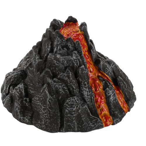 ERINGOGO Vulkan-Lava-Spielzeug Vulkandekoration Vulkanmodell Simulation Vulkan Ornamente Modell Eines Künstlichen Vulkans Vulkandekor Aus Kunststoff Simulation Vulkanverzierungen Plastik von ERINGOGO