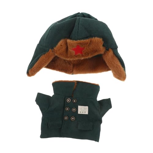 ERINGOGO Weicher Army Mantel und Mütze für Puppen Warmes Grünes Winter-Outfit für Kuscheltiere Kreatives Verkleiden und Sammeln Polyester Strapazierfähig und Kindgerecht ERINGOGO Weicher Army Mantel und Mütze für Puppen Warmes Grünes Winter-Outfit für Kuscheltiere Kreatives Verkleiden und Sammeln Polyester Strapazierfähig und Kindgerecht von ERINGOGO