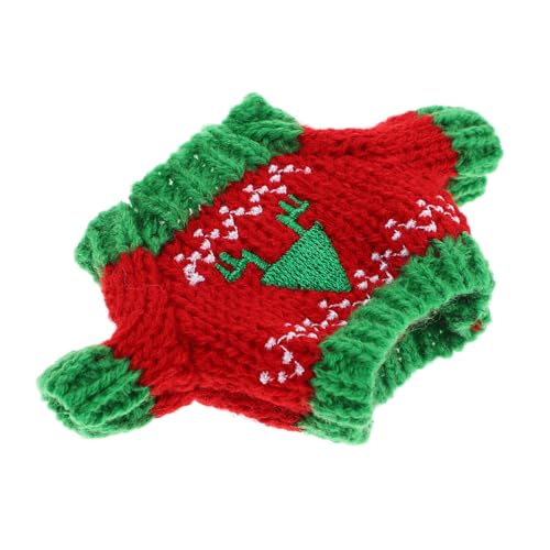 ERINGOGO Weihnachtlicher Mini Pullover für Puppen Weicher Plüschstoff Komfortables Puppenzubehör Rotes und Grünes Dreiecksmuster für Puppenkostüme und Festliche Dekoration ERINGOGO Weihnachtlicher Mini Pullover für Puppen Weicher Plüschstoff Komfortables Puppenzubehör Rotes und Grünes Dreiecksmuster für Puppenkostüme und Festliche Dekoration von ERINGOGO