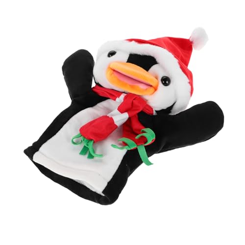 ERINGOGO Weihnachts-handpuppen, Niedliche Pinguin-fingerpuppen Für Kinder, Weiche Tiercharakter-Puppen, Interaktive Plüsch-handpets Zum Geschichtenerzählen, Weihnachtsdekorationen von ERINGOGO