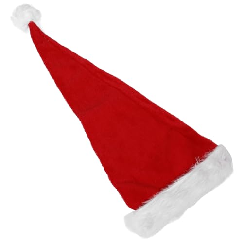 ERINGOGO Weihnachtsmütze Weihnachtsmann Hut weihnachtsmutze weihnachtsbaumspitze hut Zwergenkostümhüte Nikolausmütze Männer langer Elfenhut Nikolausmütze stricken elf zubehör Polyester rot von ERINGOGO