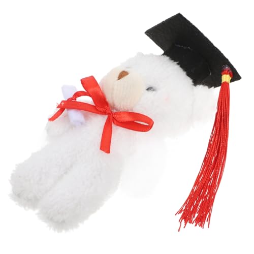 ERINGOGO Weißer Mini Abschlussbär Plüsch mit Talarmütze Weiches Kuscheltier für Schulabschluss Eleganter Blumenstraußverpackung für Hochschul und Abiturfeiern ERINGOGO Weißer Mini Abschlussbär Plüsch mit Talarmütze Weiches Kuscheltier für Schulabschluss Eleganter Blumenstraußverpackung für Hochschul und Abiturfeiern von ERINGOGO