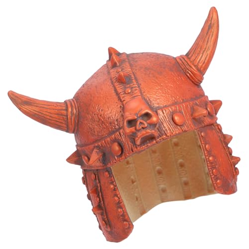 ERINGOGO Wikingerhelm Halloween Hut mit beweglichen Ohren Cowboy-Hut Kostüm Hut Kappe Schauspiel Hut Festliche Kopfbedeckung Partyhut aus Ochsenhorn Party-Cosplay-Versorgung Emulsion Brown von ERINGOGO