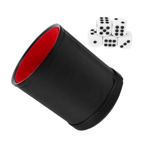 ERINGOGO Würfelbecher aus PU Leder mit Filz Innenfutter Geräuscharm Zylindrischer Würfelbecher für Bar und Partyspiele Vielseitig Einsetzbar bei Gesellschaftsspielen und Würfelspielen ERINGOGO Würfelbecher aus PU Leder mit Filz Innenfutter Geräuscharm Zylindrischer Würfelbecher für Bar und Partyspiele Vielseitig Einsetzbar bei Gesellschaftsspielen und Würfelspielen von ERINGOGO
