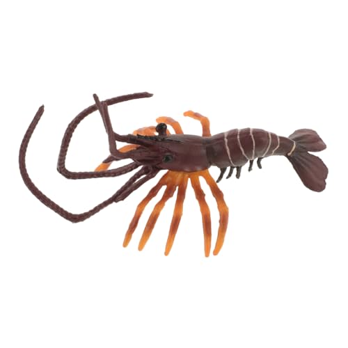 Garnelenmodell Fisch realistischer Hummer Meer lockt Hummer-Lätzchen Krabbe aquariumdekoration Simulation Garnelen simulierte Garnelen große Garnelendekoration Plastik Light Brown ERINGOGO von ERINGOGO