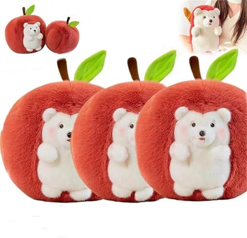 ERISAMO Lovely Apple Hedgehog Stuffed Animal Plush Pillow, Detachable Apple and Hedgehog Toy, Cute Apple Hedgehog Plush Toy, Birthday Gift for Boys and Girls, 11.8 Inch (3Pcs) von ERISAMO