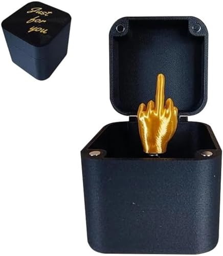 ERISAMO Middle Finger in a Box, Funny Middle Finger Surprising Gifts Box, Funny Middle Finger in Ring Box for Adults Prank Gifts, Middle Finger Surprise Box, for Adults, Annoying Gift Box (1Pcs) von ERISAMO