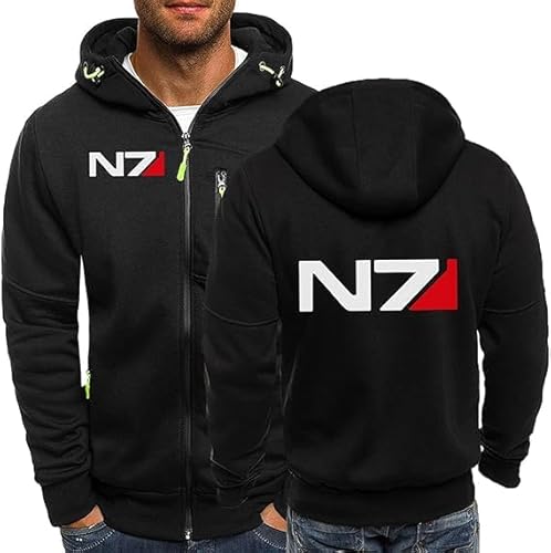 ERLIANG Herren Kapuzenpullis für N.7 Zip Up Pullover für Männer Strickjacken Jacken Casual Pullover Langarm Outwear Pullover für Männer von ERLIANG