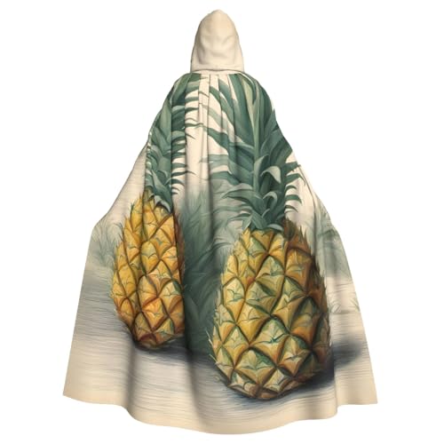 ERSDWRE Ananas-Druck, Halloween-Kapuzenumhang für Männer und Frauen, Kapuzenumhang für Mittelalter-Umhang, Kostüme, Cosplay ERSDWRE Ananas-Druck, Halloween-Kapuzenumhang für Männer und Frauen, Kapuzenumhang für Mittelalter-Umhang, Kostüme, Cosplay von ERSDWRE