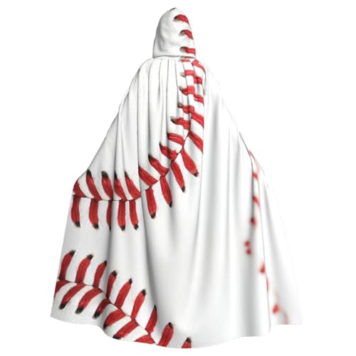 ERSDWRE Baseball-Umhang mit Spitze, Nahaufnahme, Kapuzenumhang, Halloween, Mittelalter-Umhang, Zauberer-Umhang, schwarzer Umhang, Hexenkostüm für Erwachsene von ERSDWRE