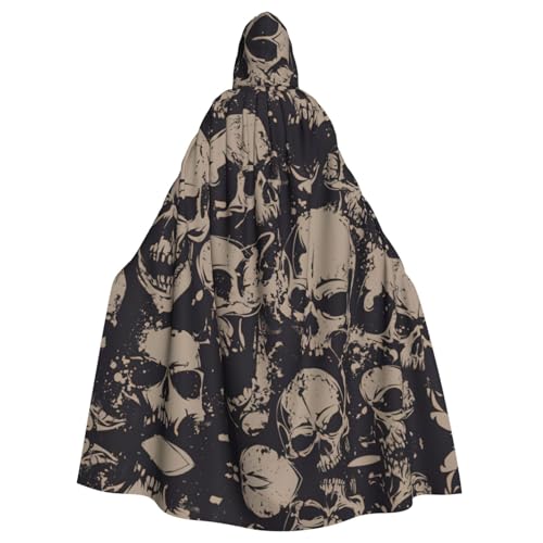 ERSDWRE Cooler Retro-Totenkopf-Grafikdruck, Halloween-Kapuzenumhang für Männer und Frauen, Kapuzenumhang für Mittelalter-Umhang, Kostüme, Cosplay ERSDWRE Cooler Retro-Totenkopf-Grafikdruck, Halloween-Kapuzenumhang für Männer und Frauen, Kapuzenumhang für Mittelalter-Umhang, Kostüme, Cosplay von ERSDWRE