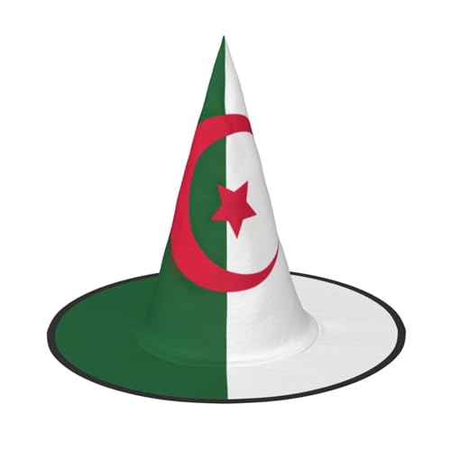 ERSDWRE Flagge von Algerien, Halloween-Hexenhüte, Halloween-Party-Dekorationen für Erwachsene, Hexenkostüm-Zubehör von ERSDWRE