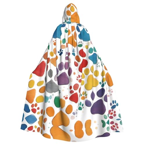ERSDWRE Footprint Prints Art 1 Druck, Halloween-Kapuzenumhang für Männer und Frauen, Kapuzenumhang für Mittelalter-Umhang, Kostüme, Cosplay ERSDWRE Footprint Prints Art 1 Druck, Halloween-Kapuzenumhang für Männer und Frauen, Kapuzenumhang für Mittelalter-Umhang, Kostüme, Cosplay von ERSDWRE
