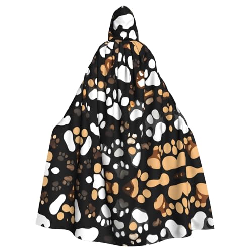 ERSDWRE Halloween-Kapuzenumhang mit Hunde-Fußabdruck, für Männer und Frauen, Kapuzenumhang für Mittelalter-Umhang, Kostüme, Cosplay ERSDWRE Halloween-Kapuzenumhang mit Hunde-Fußabdruck, für Männer und Frauen, Kapuzenumhang für Mittelalter-Umhang, Kostüme, Cosplay von ERSDWRE