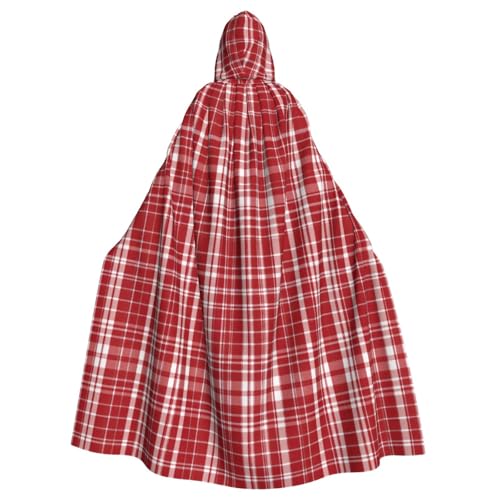 ERSDWRE Halloween-Kapuzenumhang mit Karomuster, Rot und Schwarz, für Damen und Herren, für Mittelalter-Umhang, Kostüme, Cosplay ERSDWRE Halloween-Kapuzenumhang mit Karomuster, Rot und Schwarz, für Damen und Herren, für Mittelalter-Umhang, Kostüme, Cosplay von ERSDWRE