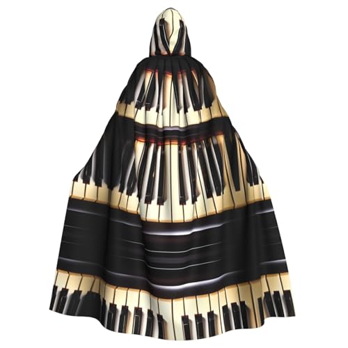 ERSDWRE Halloween-Kapuzenumhang mit Klaviertasten mit Musiknoten-Druck, für Männer und Frauen, Kapuzenumhang, Robe für Mittelalter-Umhang, Kostüme, Cosplay ERSDWRE Halloween-Kapuzenumhang mit Klaviertasten mit Musiknoten-Druck, für Männer und Frauen, Kapuzenumhang, Robe für Mittelalter-Umhang, Kostüme, Cosplay von ERSDWRE