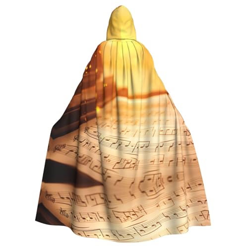 ERSDWRE Halloween-Kapuzenumhang mit Musiknoten-Druck, für Männer und Frauen, Kapuzenumhang, Robe für Mittelalter-Umhang, Kostüme, Cosplay ERSDWRE Halloween-Kapuzenumhang mit Musiknoten-Druck, für Männer und Frauen, Kapuzenumhang, Robe für Mittelalter-Umhang, Kostüme, Cosplay von ERSDWRE