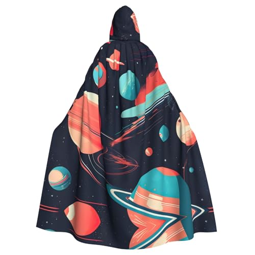 ERSDWRE Halloween-Kapuzenumhang mit Weltraumplaneten-Druck, für Herren und Damen, Kapuzenumhang für Mittelalter-Umhang, Kostüme, Cosplay ERSDWRE Halloween-Kapuzenumhang mit Weltraumplaneten-Druck, für Herren und Damen, Kapuzenumhang für Mittelalter-Umhang, Kostüme, Cosplay von ERSDWRE