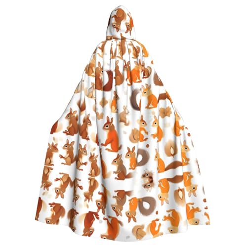 ERSDWRE Halloween-Kapuzenumhang mit süßem Eichhörnchen-Druck, für Männer und Frauen, Kapuzenumhang für Mittelalter-Umhang, Kostüme, Cosplay ERSDWRE Halloween-Kapuzenumhang mit süßem Eichhörnchen-Druck, für Männer und Frauen, Kapuzenumhang für Mittelalter-Umhang, Kostüme, Cosplay von ERSDWRE